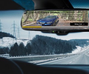 Video mirror on 2016 Cadillac CT6 plays Mercedes C-Class commercial