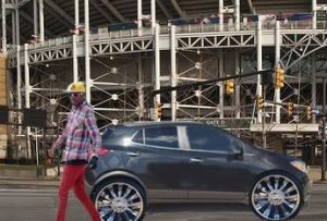 Rapper Oh Zone Swagg arrives at the Big Lots Coliseum before his sold-in (it wasn't sold out) concert