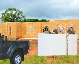 Ziprock zippered drywall easily fits inside the bed of short-bed pickups